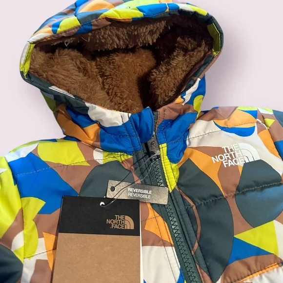 NWT Baby The North Face Reversible Mount Chimbo Geometric Winter Jacket 3-6 Mon - Picture 4 of 13